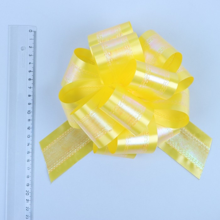 Бант-шар №5 перламутровый, цвет желтый Бант-шар №5 перламутровый, цвет желтый