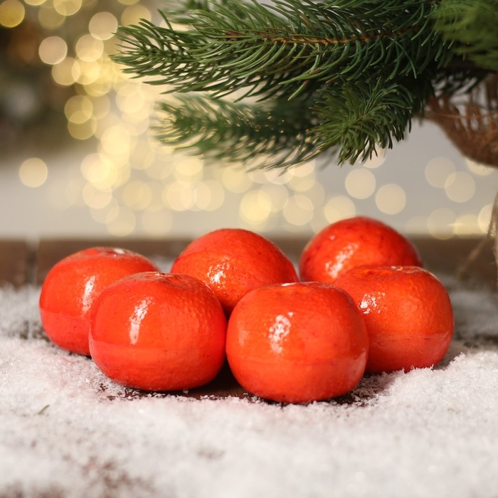 Основа для творчества и декора «Мандарин» набор 6 шт., размер 1 шт: 5,5×5,5×4 см Основа для творчества и декора «Мандарин» набор 6 шт., размер 1 шт: 5,5×5,5×4 см