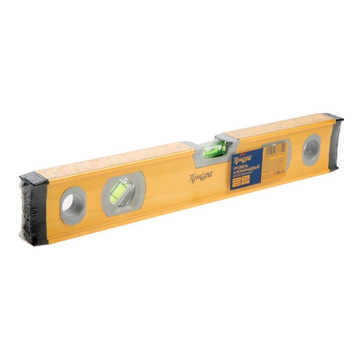 Уровень алюминиевый магнитный ТУНДРА, фрезерованный, 3 глазка, 400 мм Уровень алюминиевый магнитный ТУНДРА, фрезерованный, 3 глазка, 400 мм