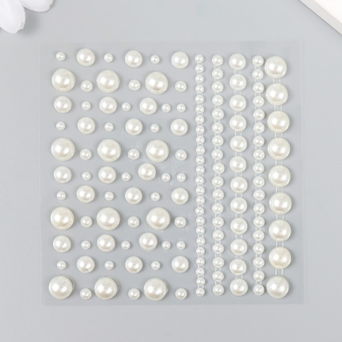 Наклейка пластик жемчужины Наклейка пластик жемчужины "Кружочки" 10,5х16 см