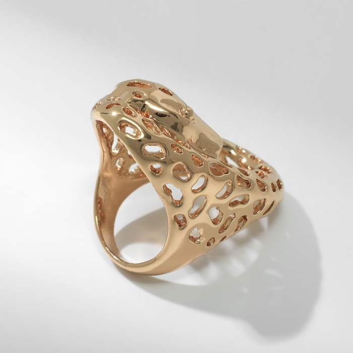 Кольцо металл «Тренд» гепард, цвет золото, размер 18 Кольцо металл «Тренд» гепард, цвет золото, размер 18