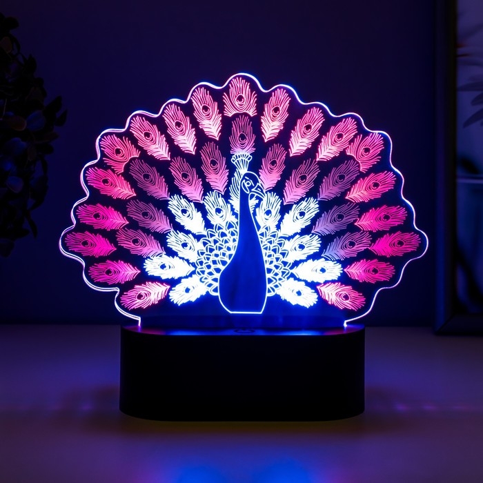 Светильник сенсорный Светильник сенсорный "Павлин" LED USB (90см) от батареек 3xАА черный 17,8х5,5х16,5 см RISALUX 76522