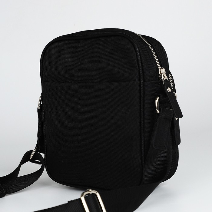 Сумка мужская через плечо TEXTURA, искусственная кожа, цвет чёрный Сумка мужская через плечо TEXTURA, искусственная кожа, цвет чёрный