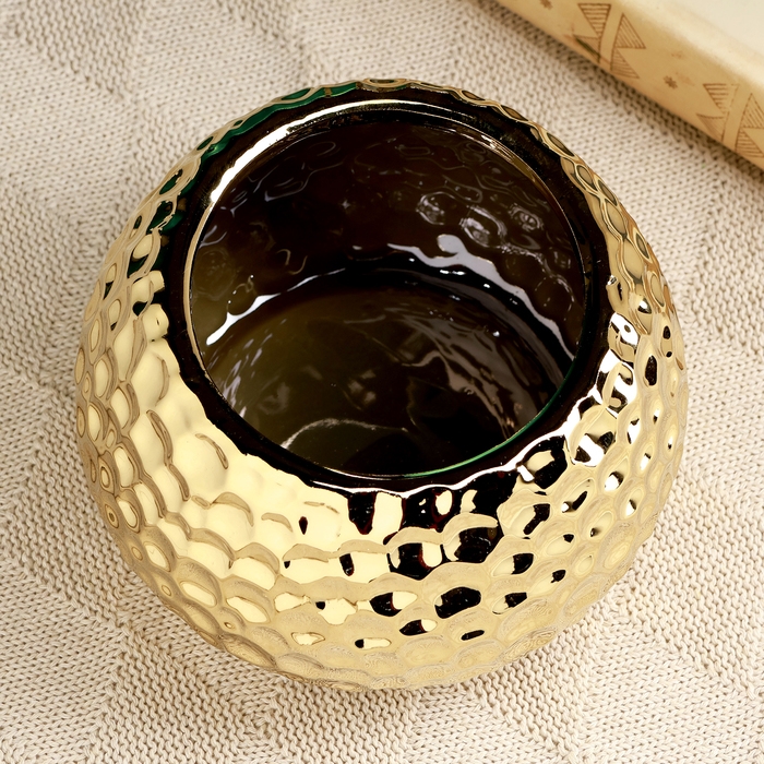 Кашпо  Кашпо "Пиппа" золотое, 15х15х9,5см