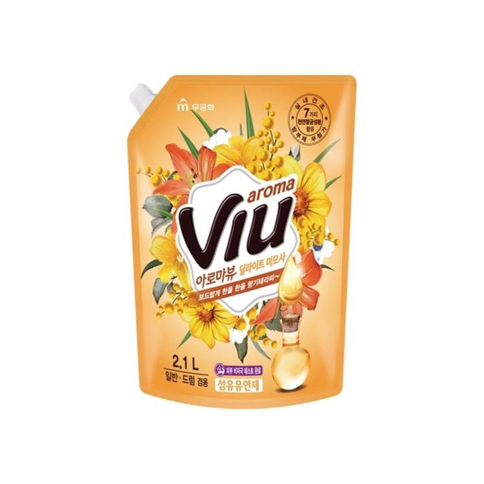 Кондиционер для белья Mukunghwa Aroma Viu Кондиционер для белья Mukunghwa Aroma Viu "Золотая мимоза", антибактериальный, 2.1 л