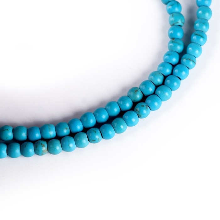 Бусины из натурального камня «Бирюза» набор 90 шт., размер 1 шт. — 4 мм Бусины из натурального камня «Бирюза» набор 90 шт., размер 1 шт. — 4 мм