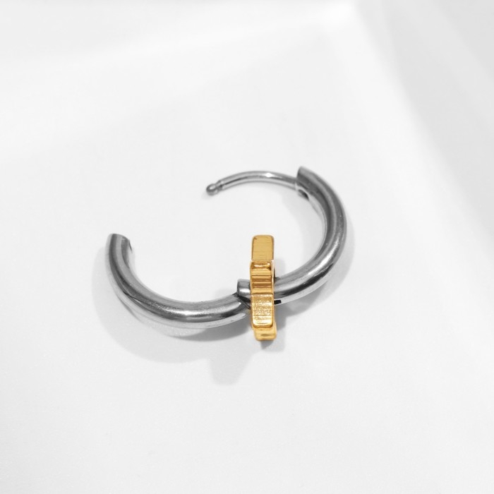 Пирсинг в ухо «Кольцо» звезда, d=12 мм, цвет серебристо-золотой Пирсинг в ухо «Кольцо» звезда, d=12 мм, цвет серебристо-золотой