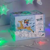 Гирлянда &laquo;Нить&raquo; 4 м с насадками &laquo;Новогодняя сказка&raquo;, IP20, прозрачная нить, 20 LED, свечение мульти, 8 режимов, 220 В