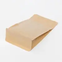Пакет Zip-lock Крафт с плоским дном, прямоугольное окно, 10&times;20 см