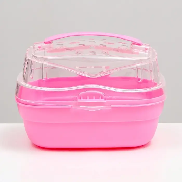 Переноска для грызунов &laquo;Пижон&raquo;, 20&times;16&times;15 см, розовая