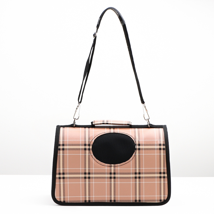 Сумка - переноска для животных  Сумка - переноска для животных "Клетка", розовая, размер S, 37 х 20х 24 см