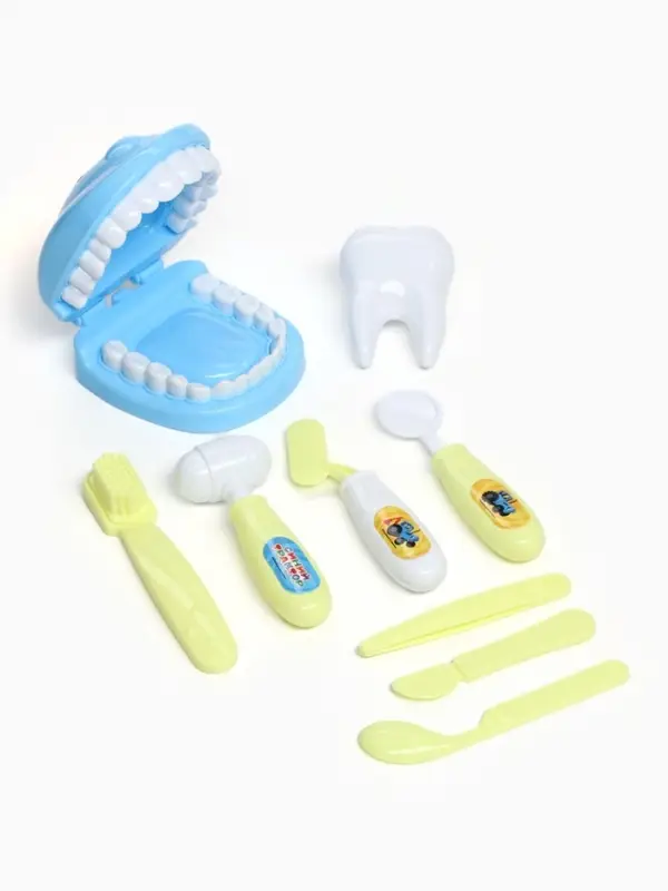 Игровой набор стоматолога, Синий трактор, в сумочке