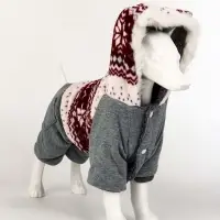 Комбинезон "Лапландия", с подкладом, размер S (ДС 25, ОГ 35, ОШ 25см), серый/бордо Комбинезон "Лапландия", с подкладом, размер S (ДС 25, ОГ 35, ОШ 25см), серый/бордо