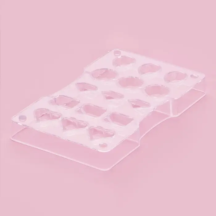 Форма для конфет и шоколада &laquo;Самоцветы&raquo;, 15 ячеек, 20&times;12&times;2.5 см, пластик, прозрачная