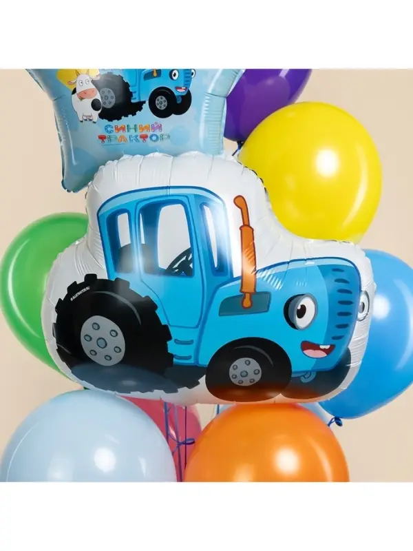 Воздушный шар фольгированный 26" &laquo;Синий трактор&raquo;, фигура