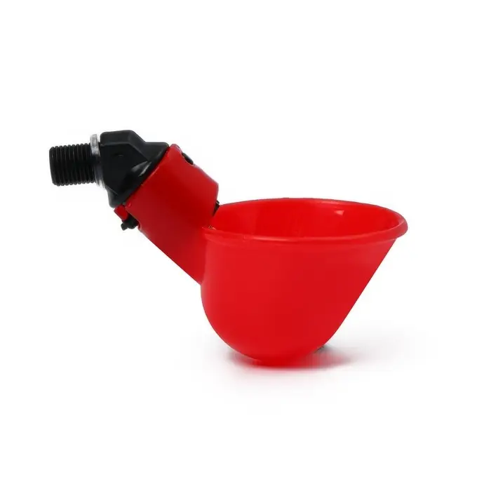 Поилка чашечная для домашней птицы, со штуцером под трубку 10 мм, Greengo Поилка чашечная для домашней птицы, со штуцером под трубку 10 мм, Greengo