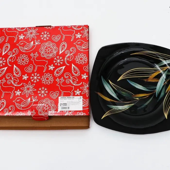 Тарелка квадратная Тарелка квадратная "Тропики", 20 см