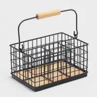 Корзина для мелочей Доляна &laquo;Эстетика&raquo;, 23&times;16&times;12 см, чёрная