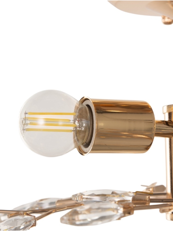 Люстра Люстра "Нежность" 5х40Вт Е27 золото 50х50х18см