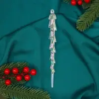 Ёлочная игрушка &laquo;Зимнее волшебство. Таящая сосулька&raquo;, 19&times;1 см, прозрачный