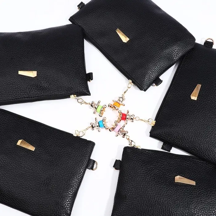 Сумка женская кросс-боди на молнии, 24&times;7&times;15 см, чёрная