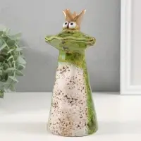 Сувенир керамика "Улыбчивая принцесса-лягушка" 8,4х7,7х18,3 см