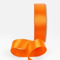 Лента атласная TEIRA, двухсторонняя, 25 мм, 25&plusmn;1 м, оранжевая №751