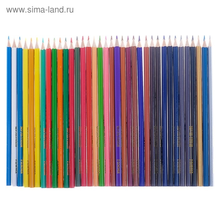 Карандаши 36 цветов Гамма Карандаши 36 цветов Гамма "Классические", трёхгранные, d=2.6 мм, картонная упаковка, европодвес 050918_10