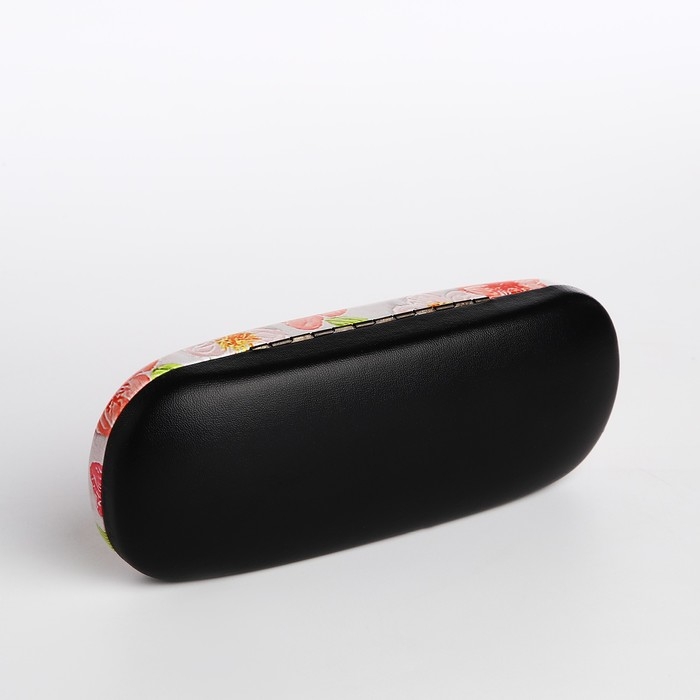 Футляр для очков на хлопушке, длина 16 см, цвет белый/розовый Футляр для очков на хлопушке, длина 16 см, цвет белый/розовый