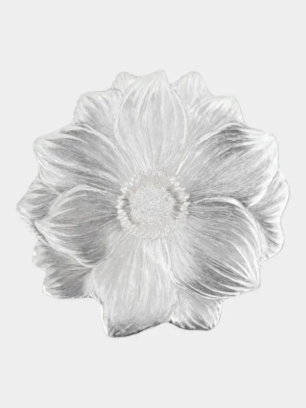 Набор салфеток для стола Доляна &laquo;Цветок&raquo;, 38&times;38 см, 4 шт., ПВХ, серебристый