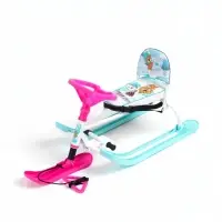 Снегокат &laquo;Twiny1+&raquo; с забавными медвежатами, со спинкой, голубой, розовый, TW1+/ЗМ Nika Kids