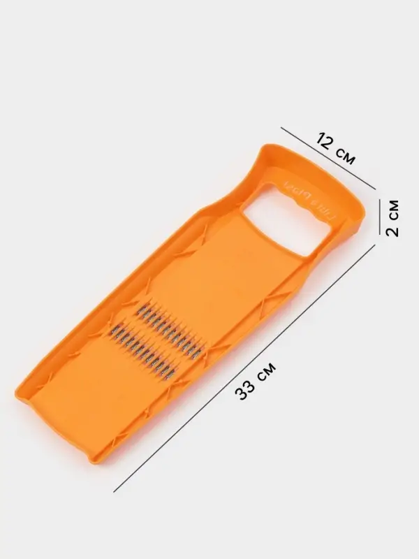 Тёрка для корейской моркови Libra Plast, 33&times;12 см, с широкой ручкой, оранжевая