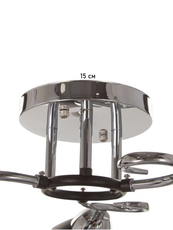 Люстра Люстра "Дождь" 3х40Вт Е27 хром 48х48х24см