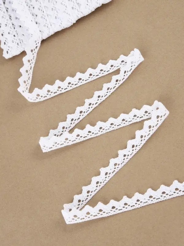 Кружево вязаное, 14 мм, 15&plusmn;1 м, белое