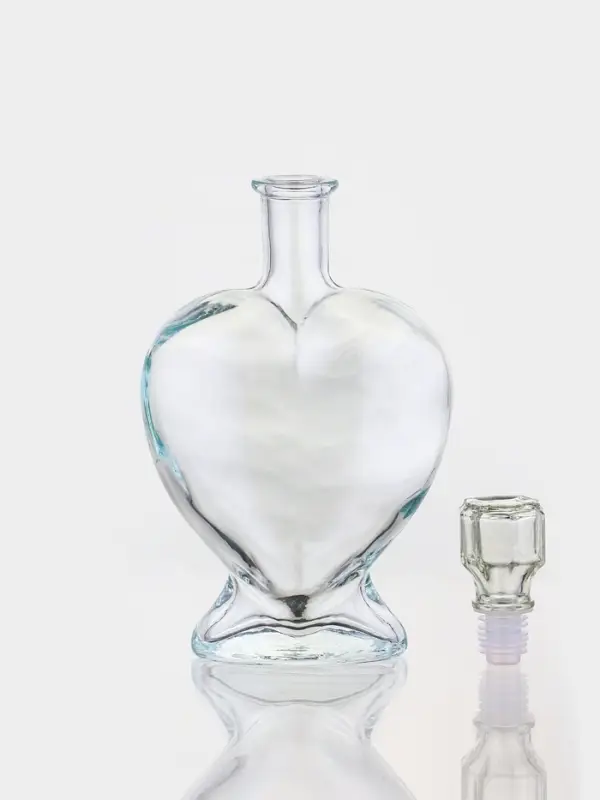Ваза - бутылка декоративная &laquo;Сердце&raquo;, для песочной церемонии, 12.5&times;6.5&times;19 см, 500 мл