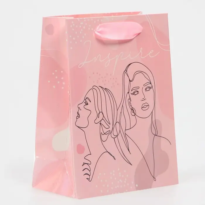 Пакет подарочный ламинированный, упаковка, «Вдохновение», радужная голография, S 12 х 15 х 5.5 см