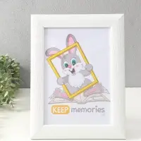 Фоторамка для фото 21&times;30 см Keep memories Luxe Elegance, с ножкой, пластик, белый, (пластиковый экран)