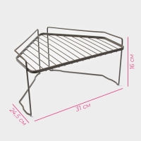 Полка универсальная угловая Доляна, 31×24,5×16 см, цвет коричневый
