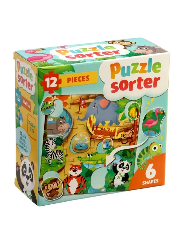 Sorter puzzle 12pcs, 6 shapes Sorter puzzle 12pcs, 6 shapes