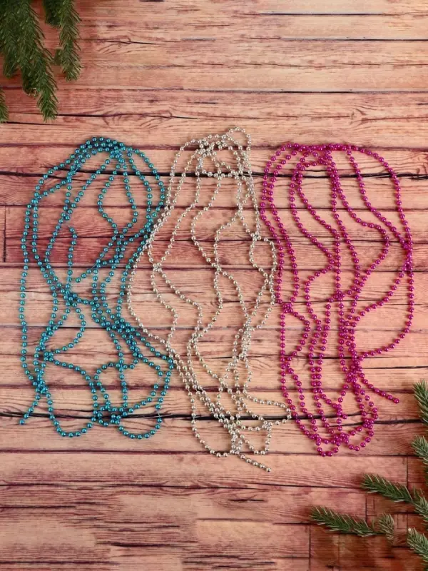 Бусы на ёлку &laquo;Разноцветные шарики&raquo;, длина 2.7 м, d=5 мм, МИКС