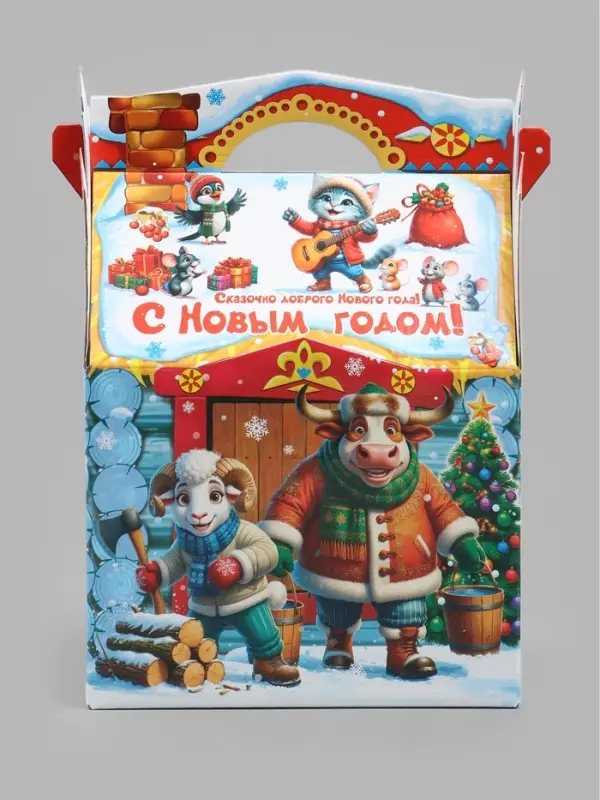 Подарочная коробка новогодняя &laquo;Зимовье зверей&raquo; 290&times;200&times;120, для сладких подарков