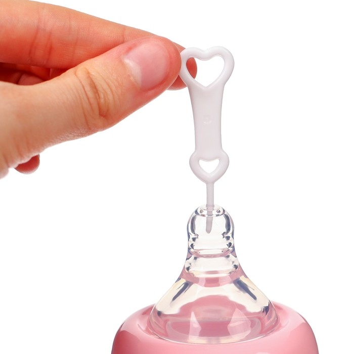 Бутылочка для кормления, ШГ Ø50мм,180 мл, +0мес., цвет розовый Бутылочка для кормления, ШГ Ø50мм,180 мл, +0мес., цвет розовый