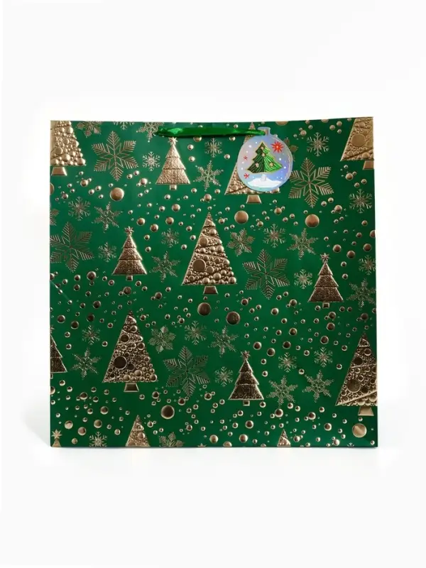 Подарочный пакет «Новогодний», зелёный 40 × 40 × 40 см Подарочный пакет «Новогодний», зелёный 40 × 40 × 40 см