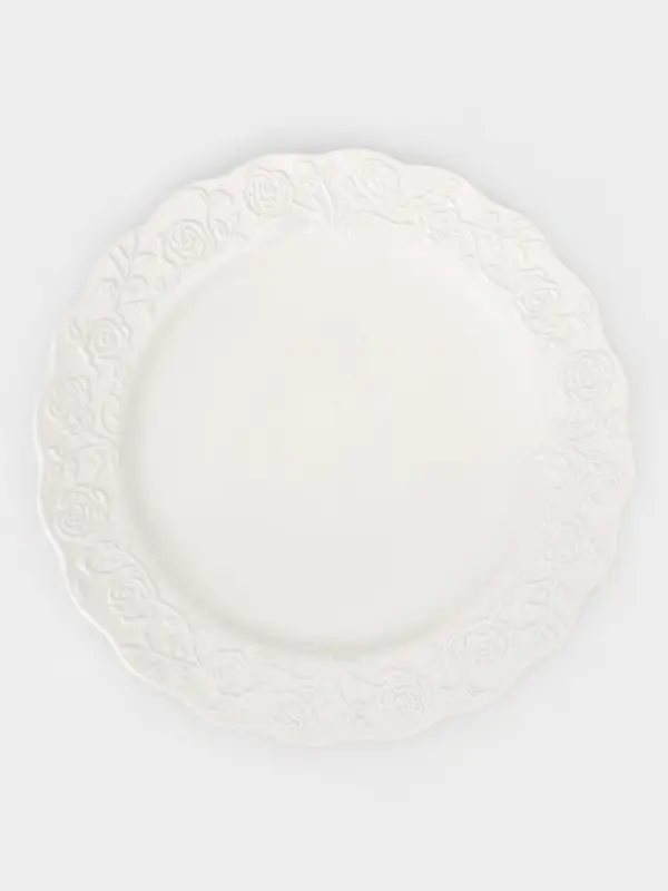 Тарелка Garden rose, d=26 см, фарфор, белая
