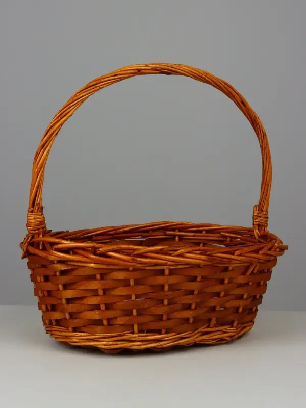 Корзина плетеная (ива): 38х27хH14хHH37, 1 шт., натуральный