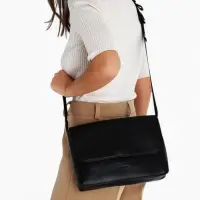 Сумка женская мессенджер на магните, 28&times;6&times;18 см, чёрный