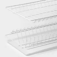 Сушилка для посуды с поддоном для шкафа 60 см, 56.5&times;25.6 см, белая