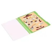 Папка-скоросшиватель Calligrata, А4, 120 мкм, салатовая, прозрачный верх