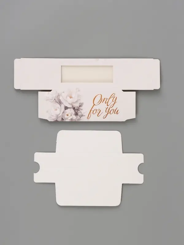 Коробка подарочная с окном Only for you, 12&times;5.5&times;5.5 см, самосборная