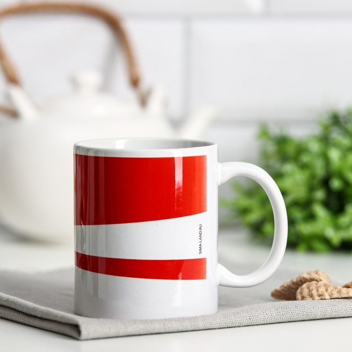 Кружка с сублимацией «Пей и не борзей», 320 мл Кружка с сублимацией «Пей и не борзей», 320 мл